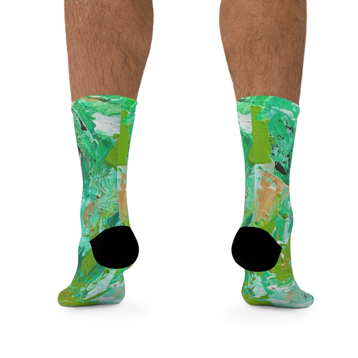 Eco-Friendly Abstract Art Socks - Recycled Poly Blend