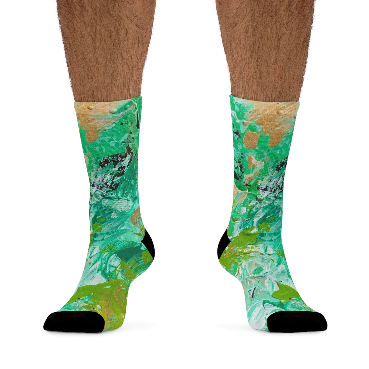 Eco-Friendly Abstract Art Socks - Recycled Poly Blend