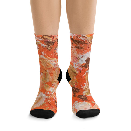 Eco-Friendly Artistic Socks - Recycled Poly Fabric