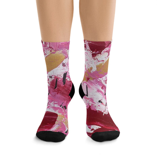 Eco-Friendly Artistic Socks - Recycled Poly Material
