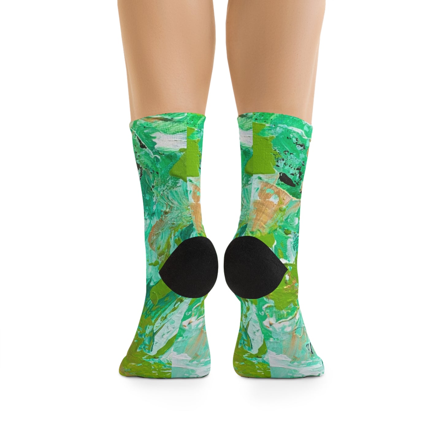 Eco-Friendly Abstract Art Socks - Recycled Poly Blend